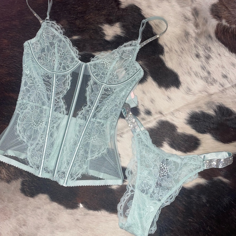Victoria’s Secret shine corset with matching panty
